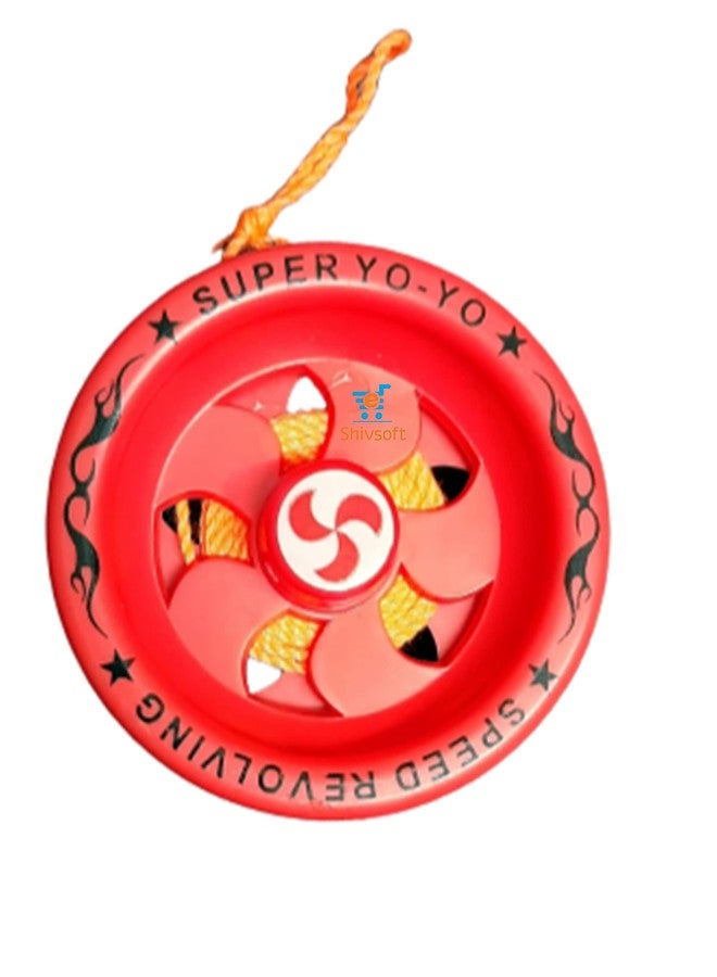 Shivsoft ® Fine Quality high Speed Plastic YoYo Spinner Toy Make in India (Pack 0F 2) Assorted Colours - Image 2